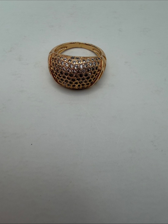 Jewelry - Gold Pavé Dome Ring - Women Jewelry